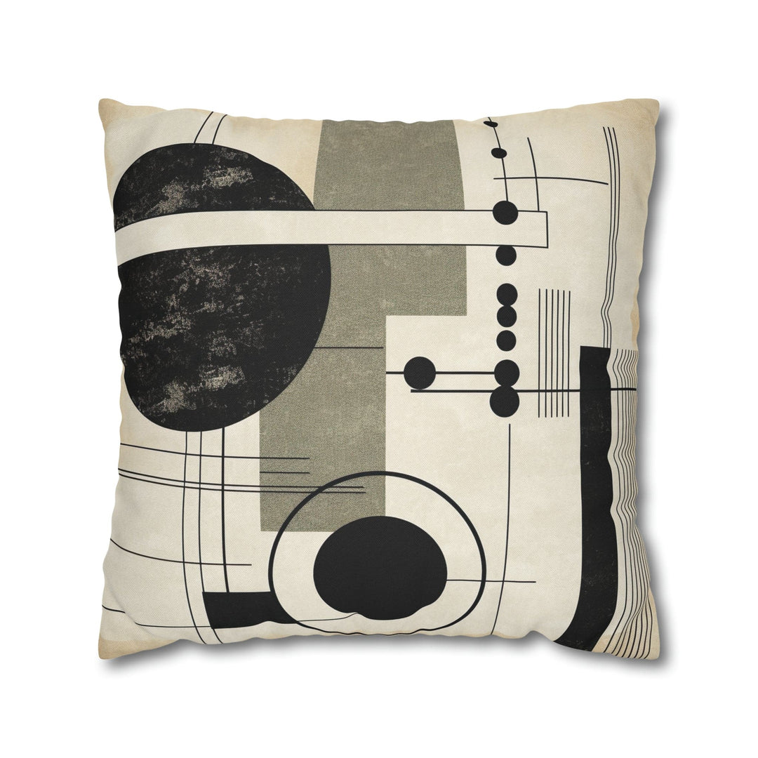 Decorative Throw Pillow Cover Black Beige Geometric Shapes - Decorative | Throw