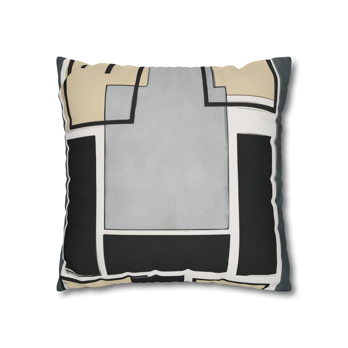 Decorative Throw Pillow Covers With Zipper - Set Of 2 Abstract Black Grey Brown