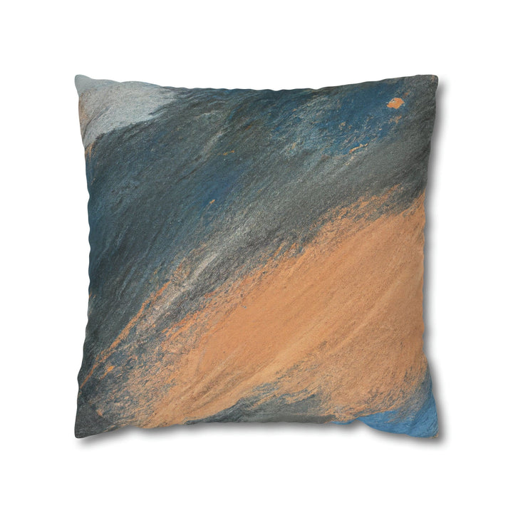 Decorative Throw Pillow Cover Abstract Blue Orange Grey Pattern - Decorative