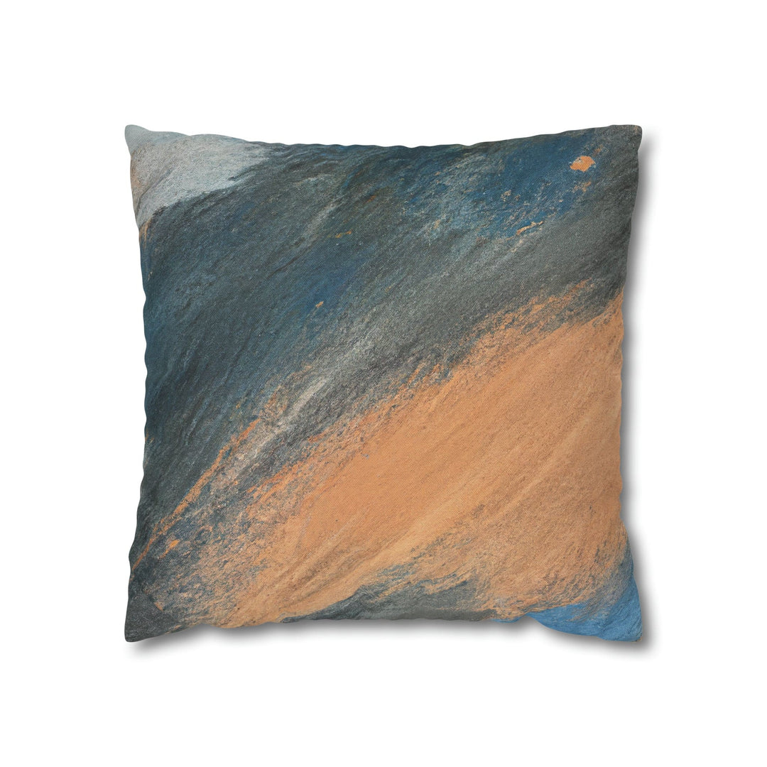 Decorative Throw Pillow Cover Abstract Blue Orange Grey Pattern - Decorative