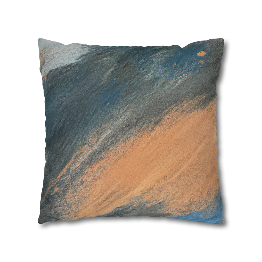 Decorative Throw Pillow Cover Abstract Blue Orange Grey Pattern - Decorative