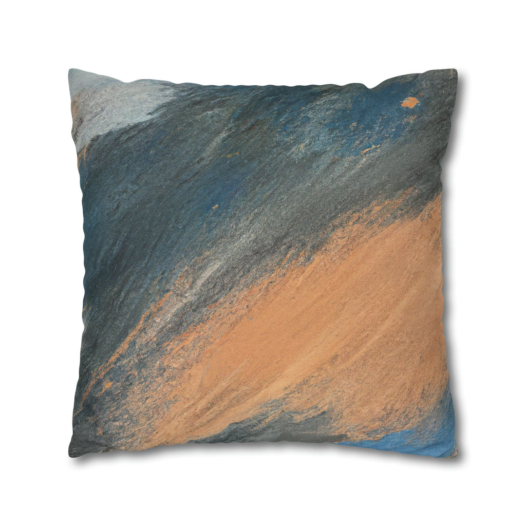 Decorative Throw Pillow Cover Abstract Blue Orange Grey Pattern - Decorative