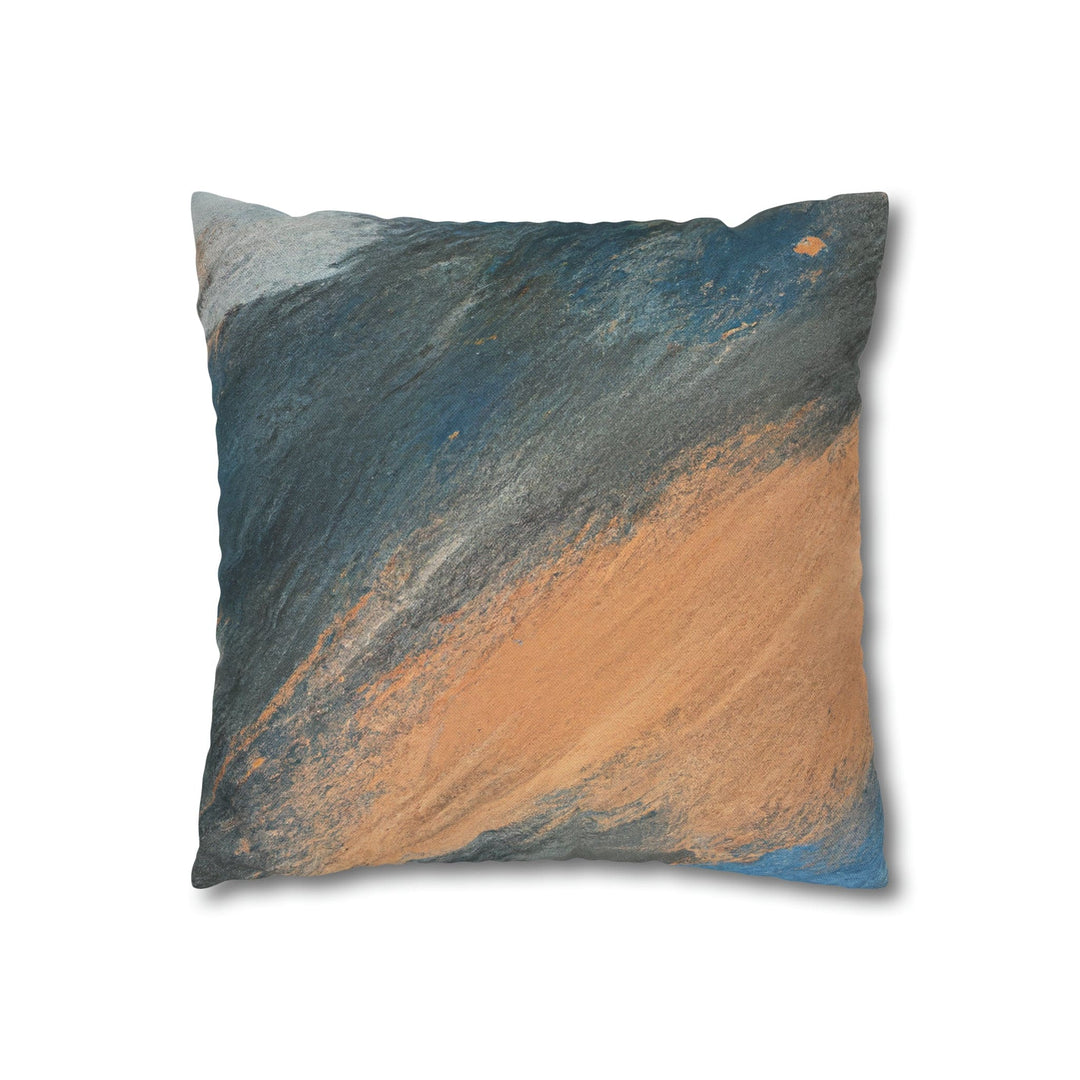 Decorative Throw Pillow Cover Abstract Blue Orange Grey Pattern - Decorative