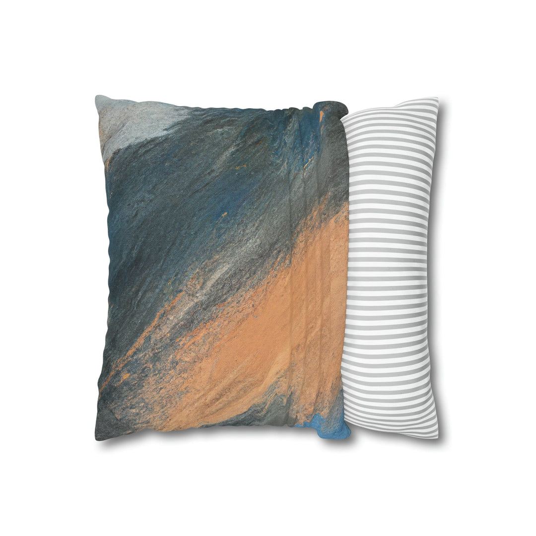 Decorative Throw Pillow Cover Abstract Blue Orange Grey Pattern - Decorative