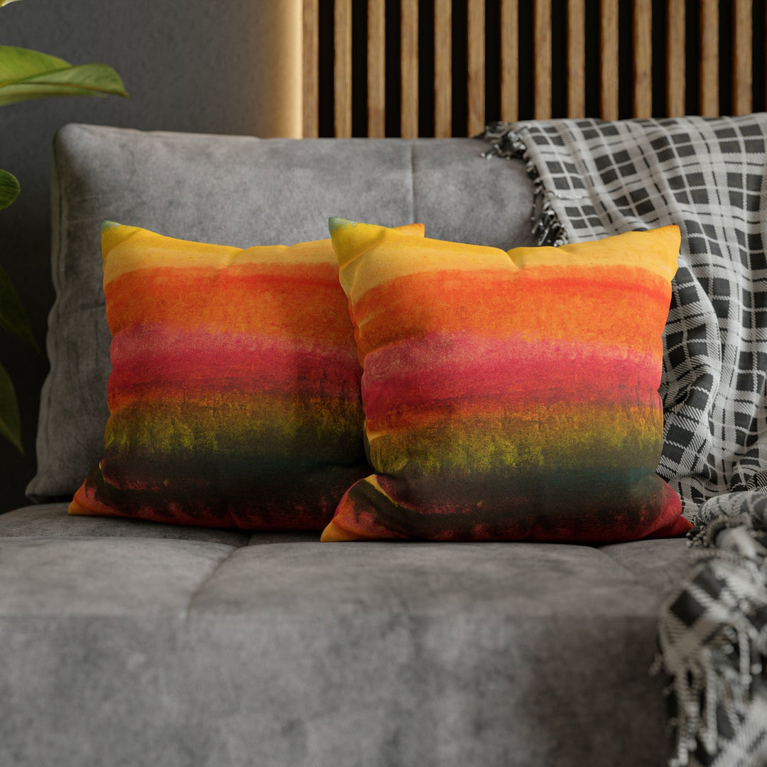 Decorative Throw Pillow Cover - Autumn Fall Watercolors - Decorative/Throw