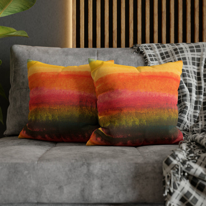 Decorative Throw Pillow Cover - Autumn Fall Watercolors - Decorative/Throw