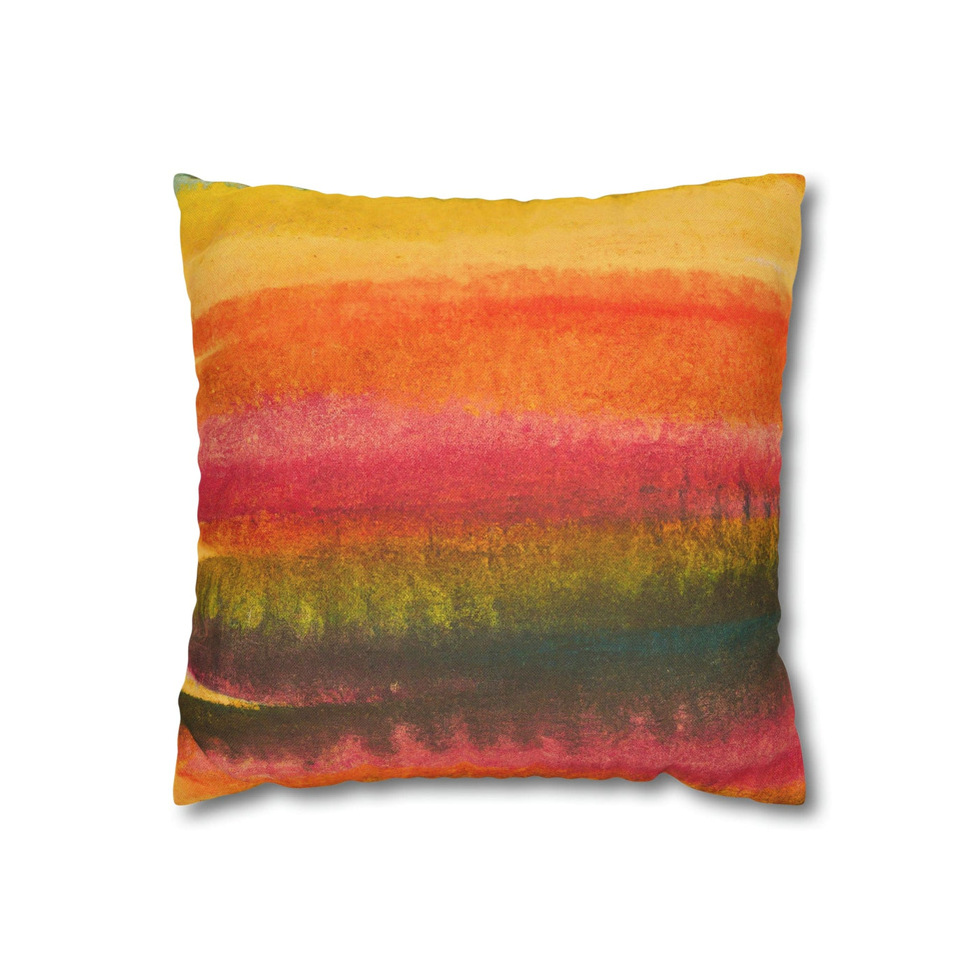Decorative Throw Pillow Covers With Zipper - Set Of 2 Autumn Fall Watercolor