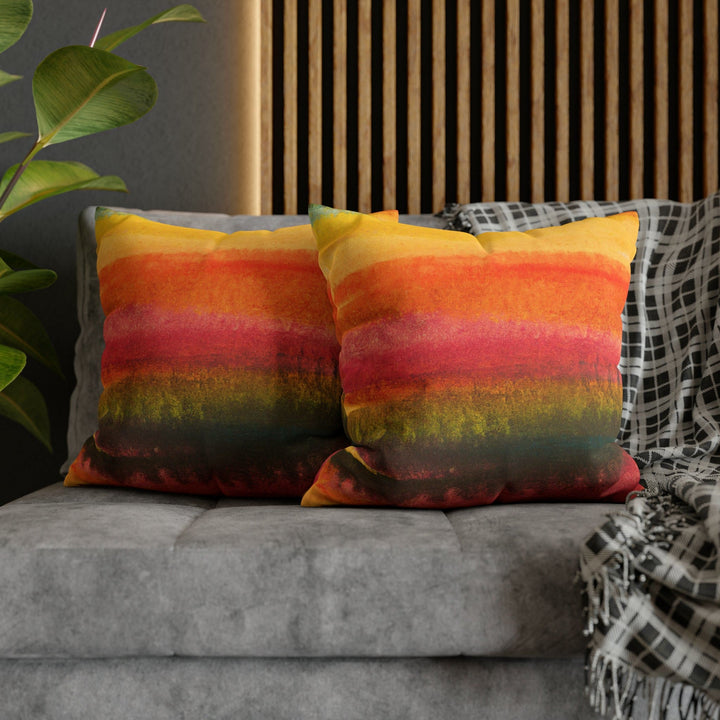 Decorative Throw Pillow Cover - Autumn Fall Watercolors - Decorative/Throw
