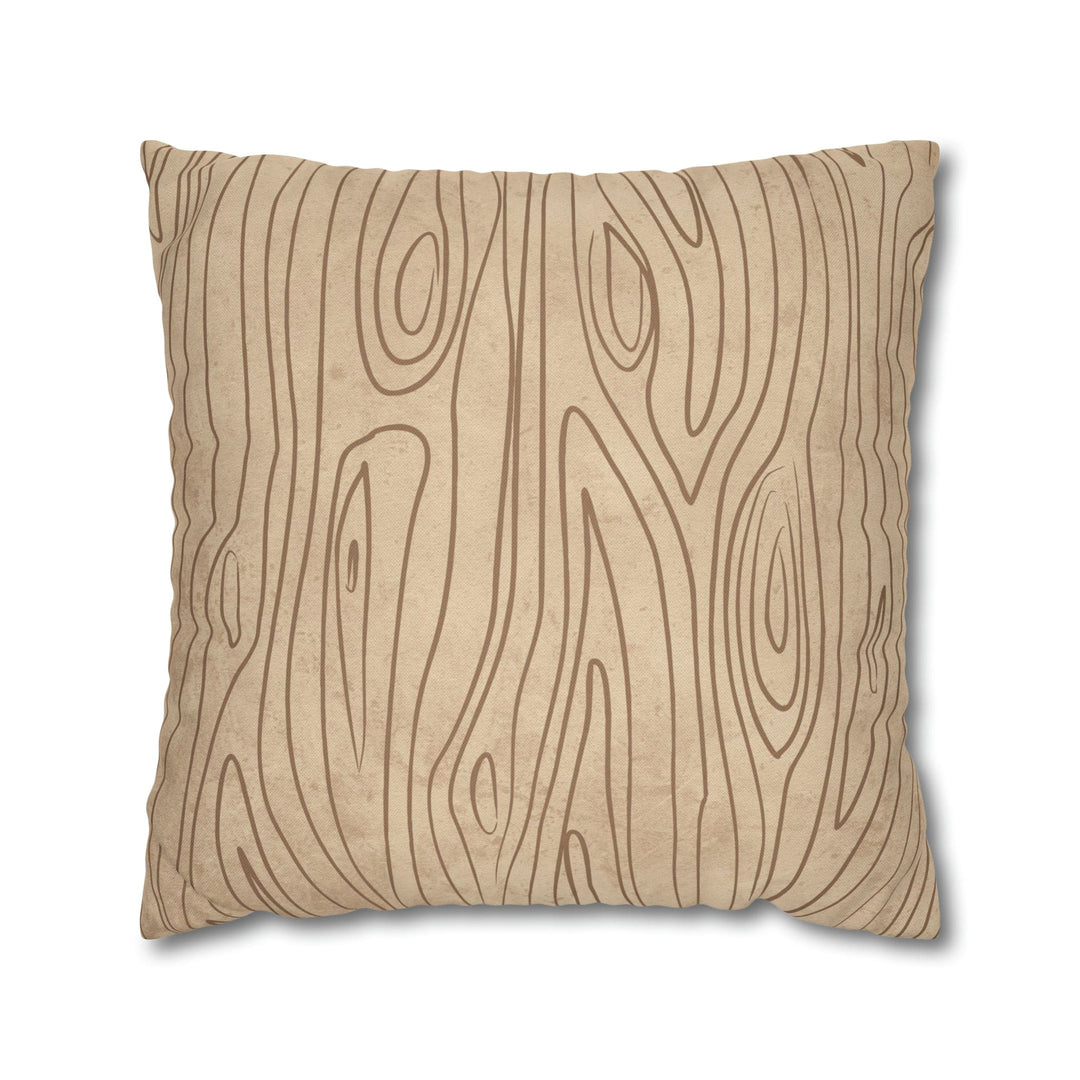 Decorative Throw Pillow Cover Beige and Brown Tree Sketch Lines - Decorative