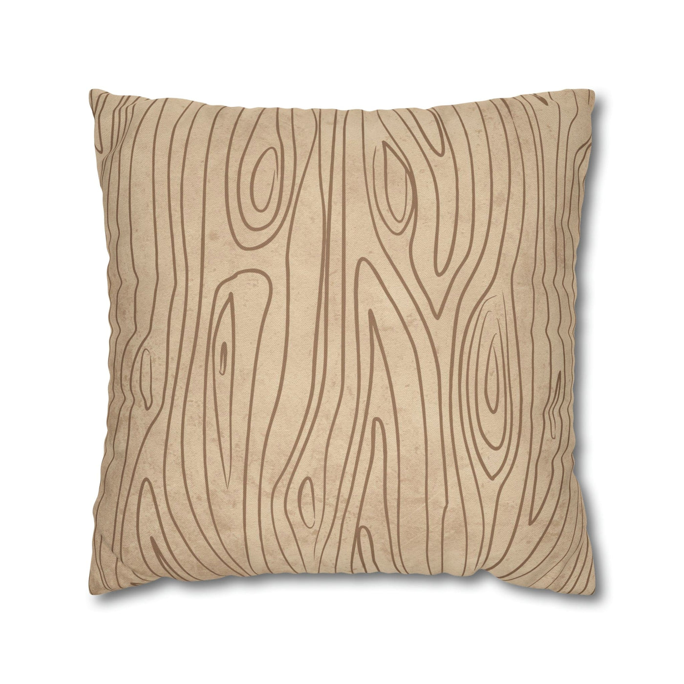 Decorative Throw Pillow Covers With Zipper - Set Of 2 Beige And Brown Tree