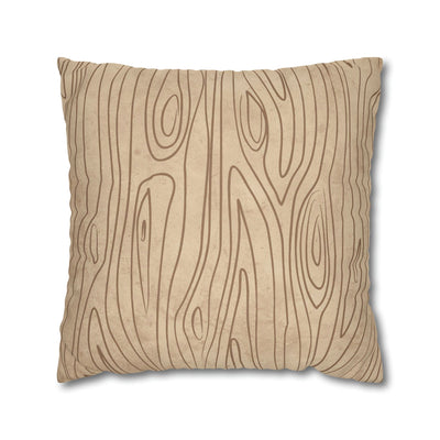 Decorative Throw Pillow Covers With Zipper - Set Of 2 Beige And Brown Tree
