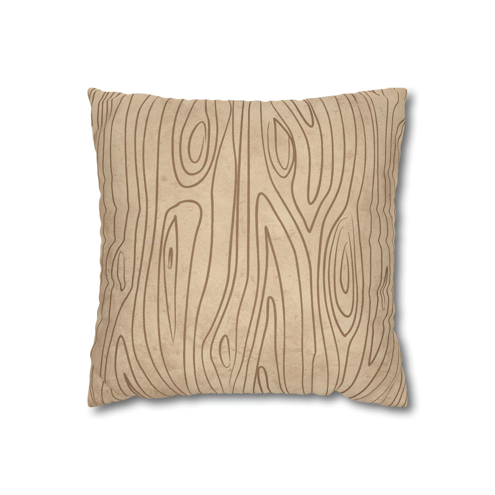 Decorative Throw Pillow Cover Beige and Brown Tree Sketch Lines - Decorative