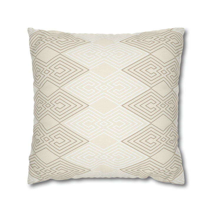 Decorative Throw Pillow Covers Beige White Tribal Aztec Pattern - Decorative