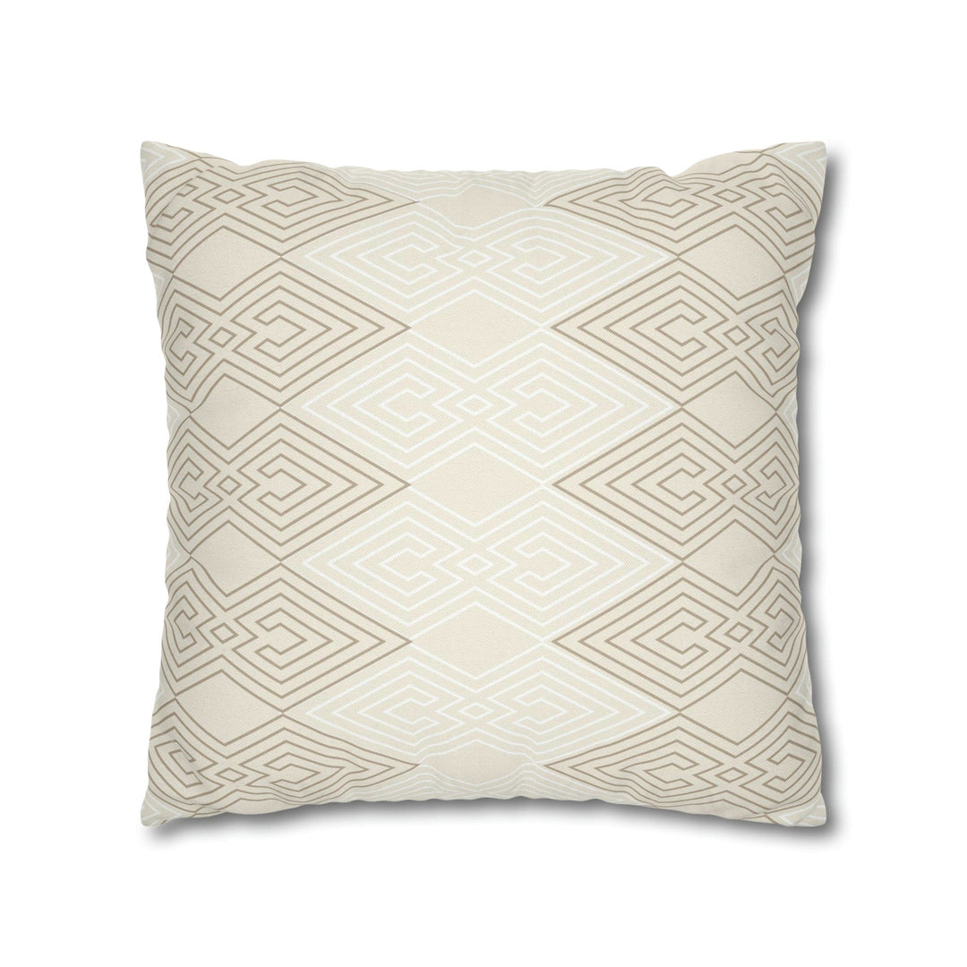 Decorative Throw Pillow Covers Beige White Tribal Aztec Pattern - Decorative