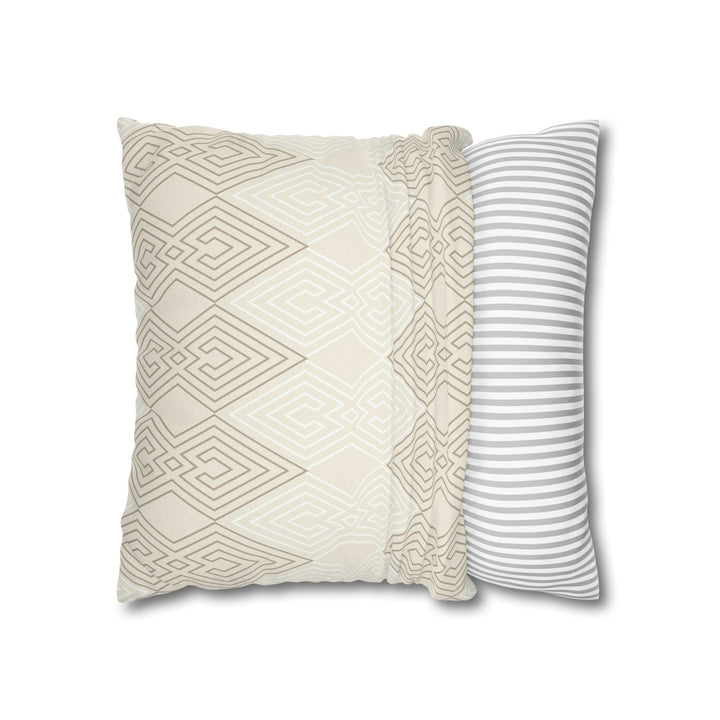 Decorative Throw Pillow Covers Beige White Tribal Aztec Pattern - Decorative