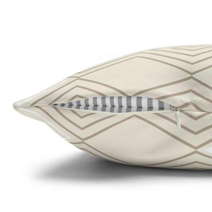 Decorative Throw Pillow Covers Beige White Tribal Aztec Pattern - Decorative