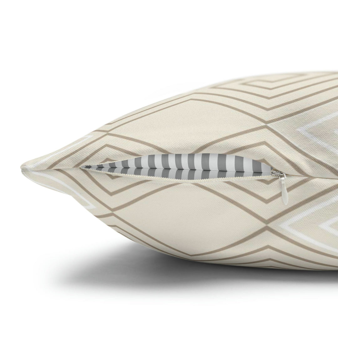 Decorative Throw Pillow Covers Beige White Tribal Aztec Pattern - Decorative