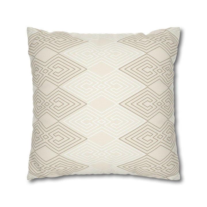 Decorative Throw Pillow Covers Beige White Tribal Aztec Pattern - Decorative