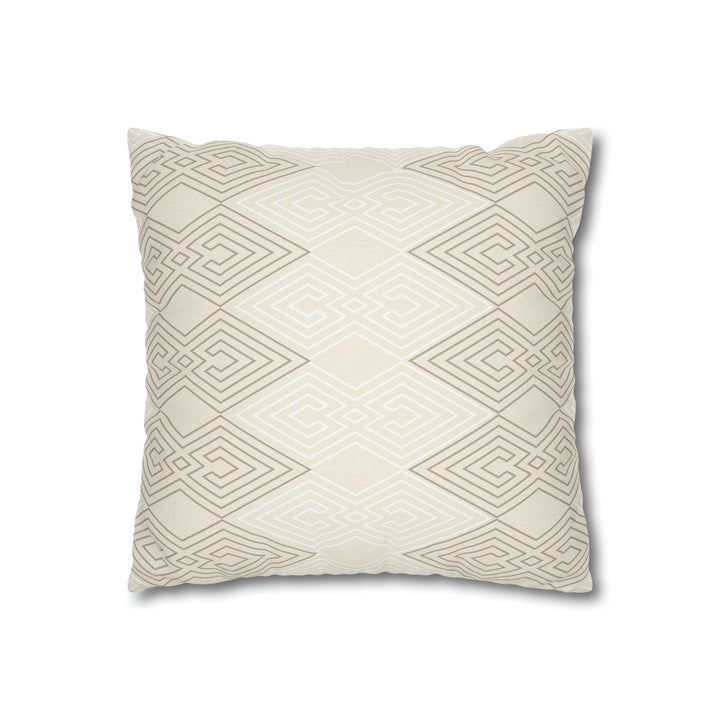 Decorative Throw Pillow Covers Beige White Tribal Aztec Pattern - Decorative