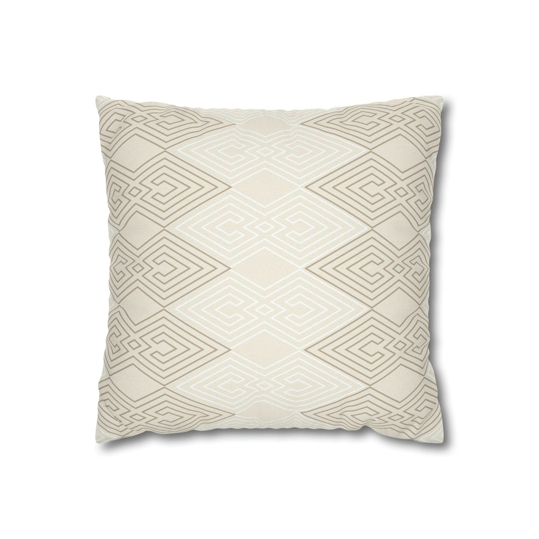 Decorative Throw Pillow Covers Beige White Tribal Aztec Pattern - Decorative