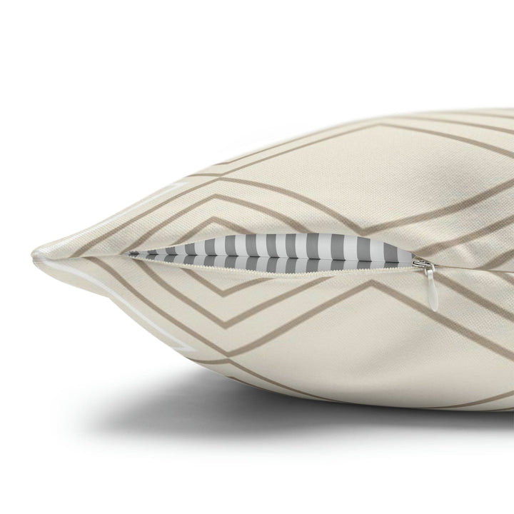 Decorative Throw Pillow Covers Beige White Tribal Aztec Pattern - Decorative