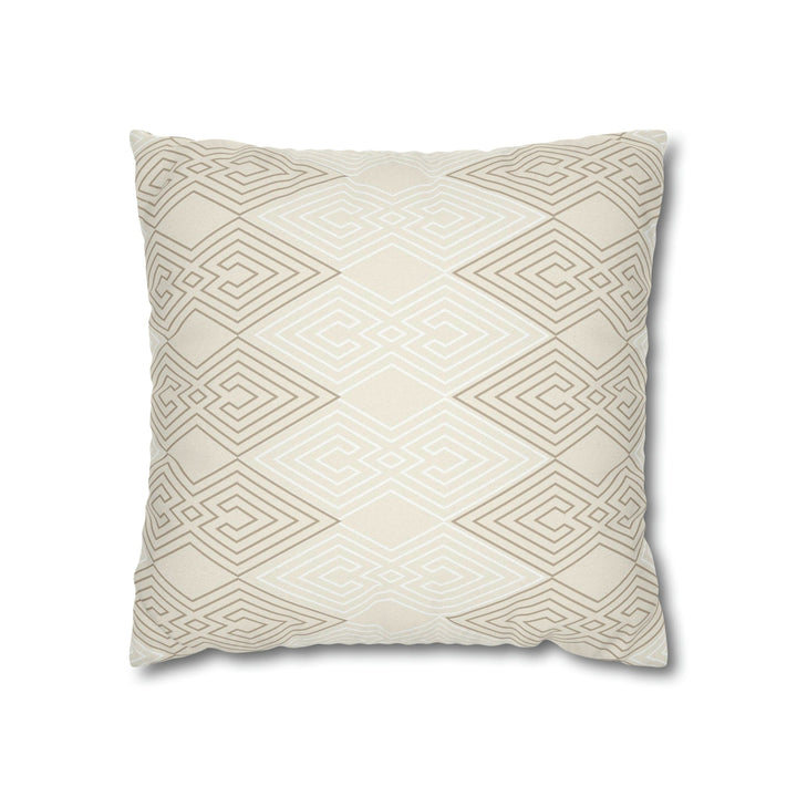 Decorative Throw Pillow Covers Beige White Tribal Aztec Pattern - Decorative