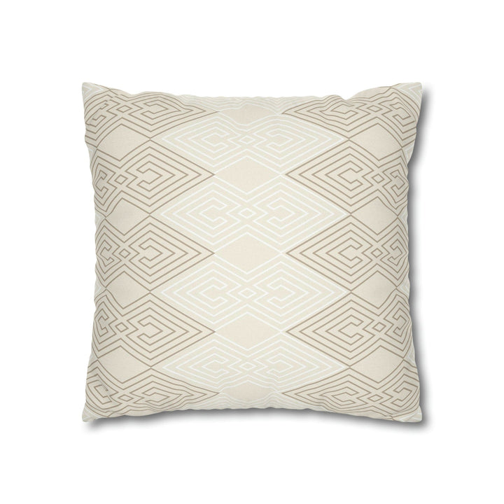 Decorative Throw Pillow Covers Beige White Tribal Aztec Pattern - Decorative