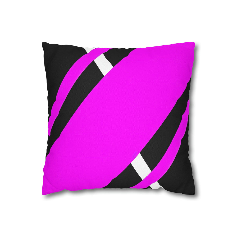 Decorative Throw Pillow Cover Black and Pink Geometric Pattern - Decorative