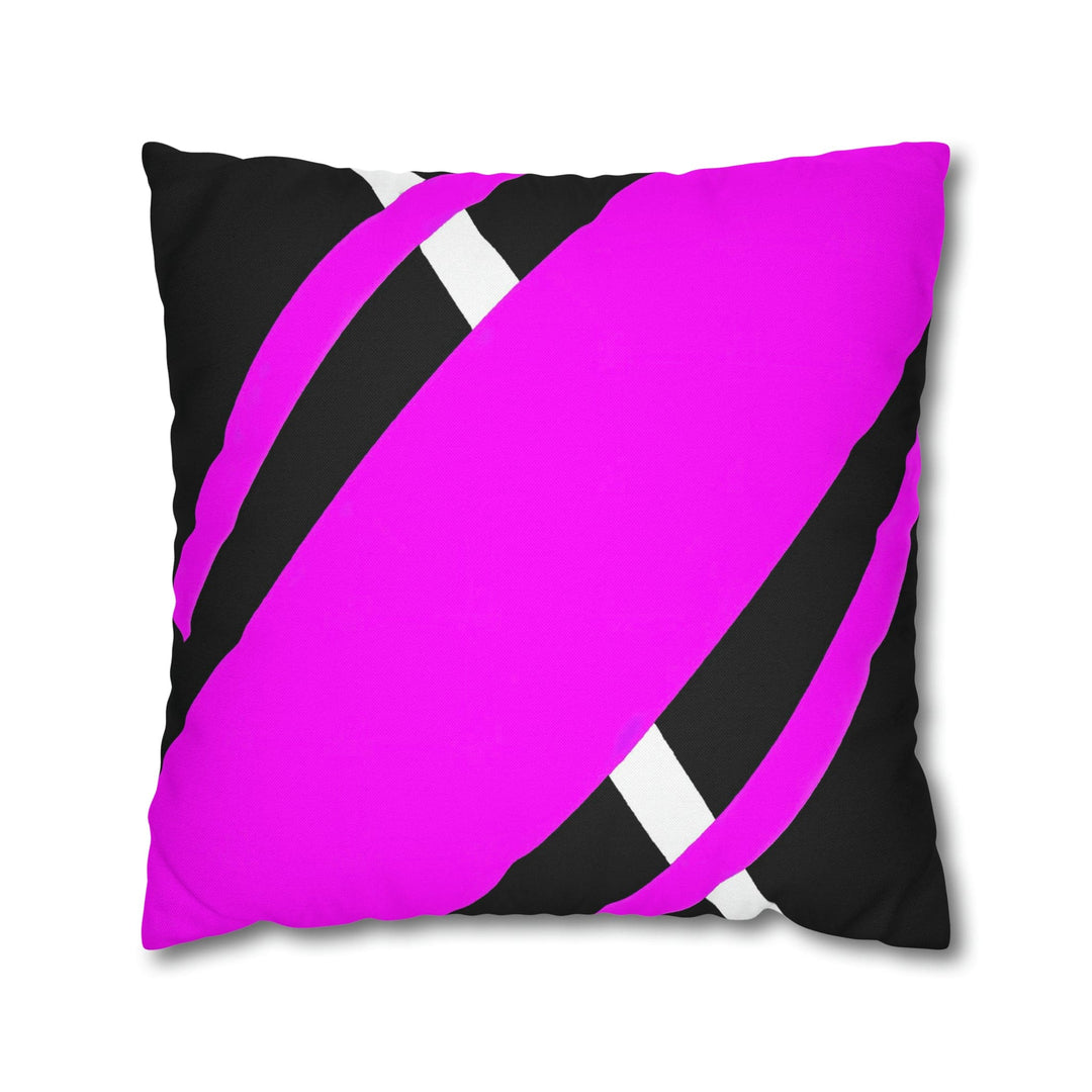 Decorative Throw Pillow Cover Black and Pink Geometric Pattern - Decorative