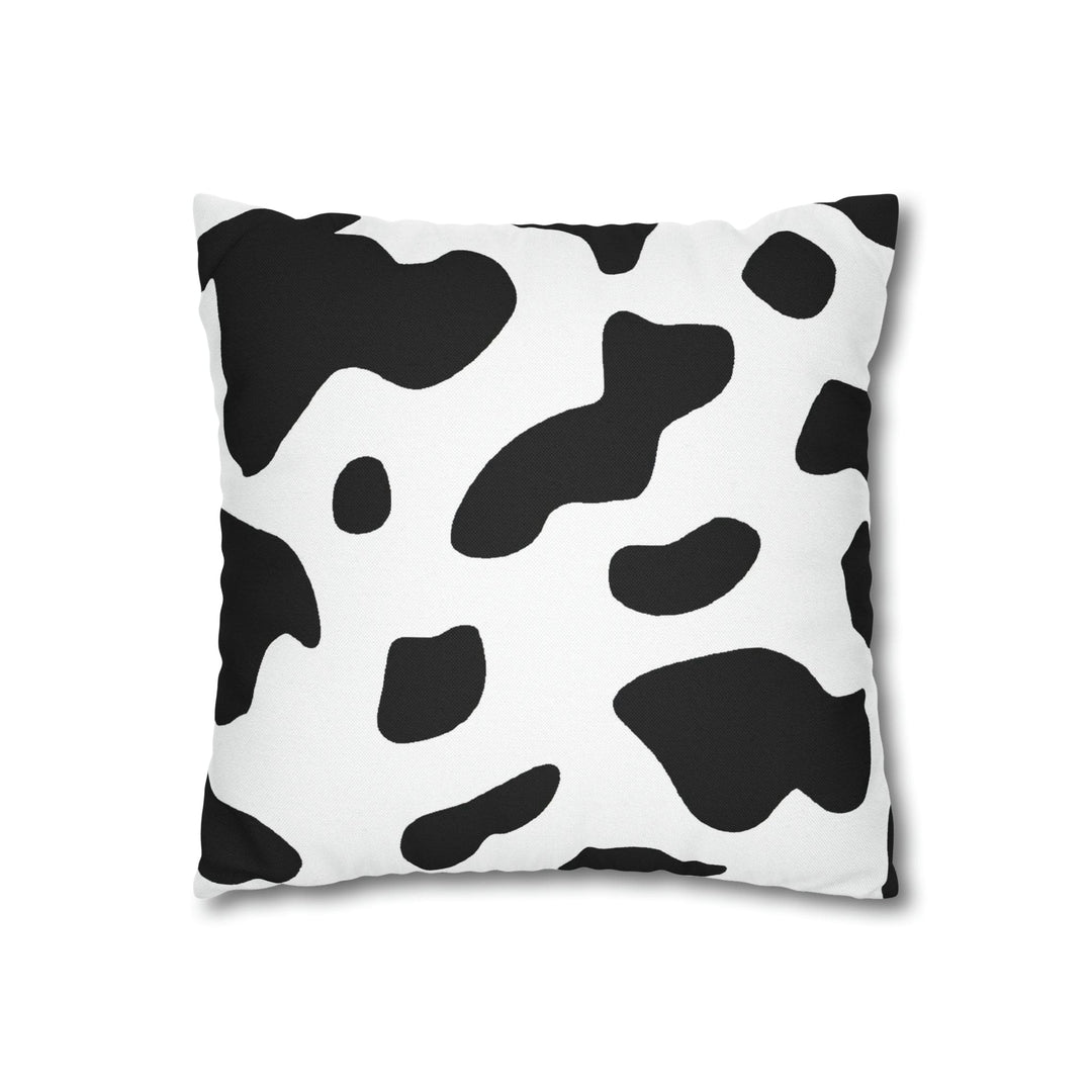 Decorative Throw Pillow Cover Black and White Abstract Cow Print Pattern