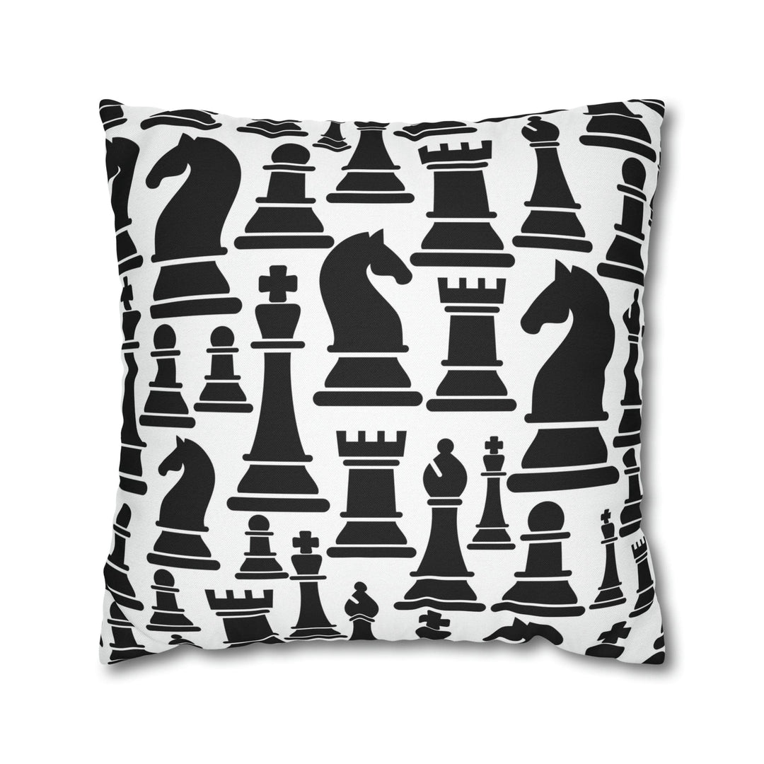 Decorative Throw Pillow Cover Black and White Chess Print - Decorative | Throw