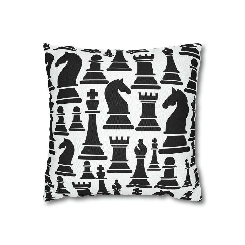 Decorative Throw Pillow Cover Black and White Chess Print - Decorative | Throw