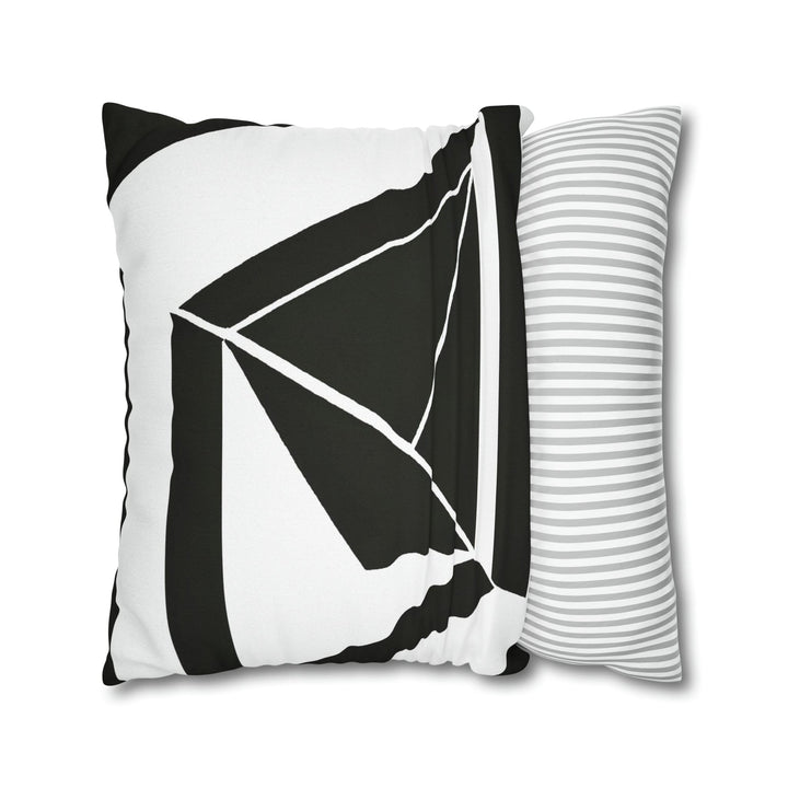 Decorative Throw Pillow Cover Black and White Geometric Pattern - Decorative