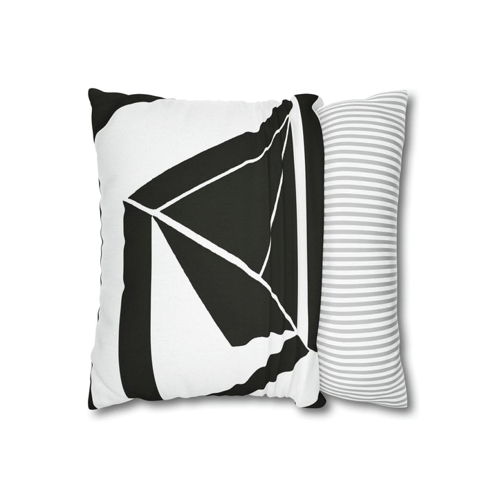 Decorative Throw Pillow Cover Black and White Geometric Pattern - Decorative