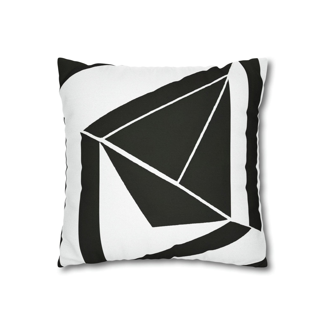 Decorative Throw Pillow Cover Black and White Geometric Pattern - Decorative