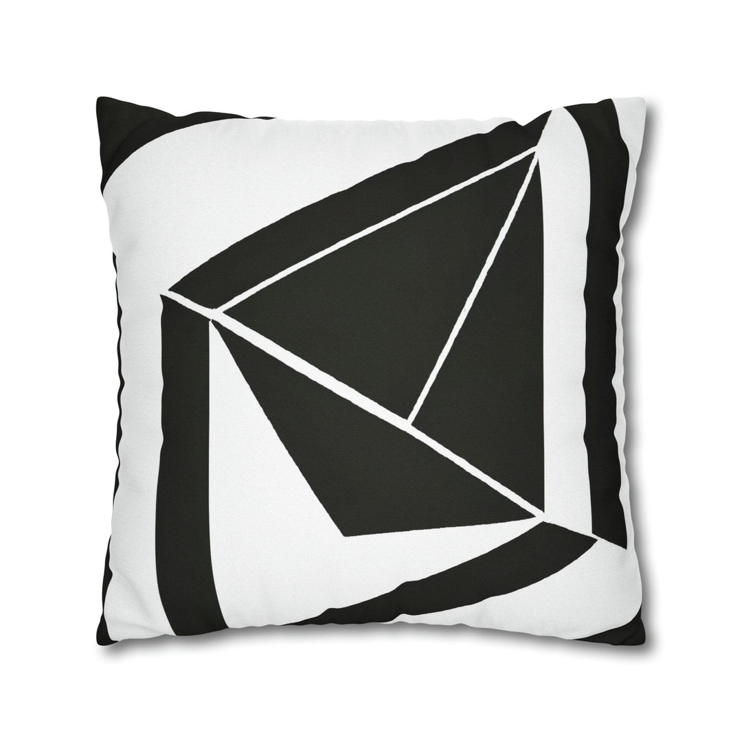 Decorative Throw Pillow Cover Black and White Geometric Pattern - Decorative