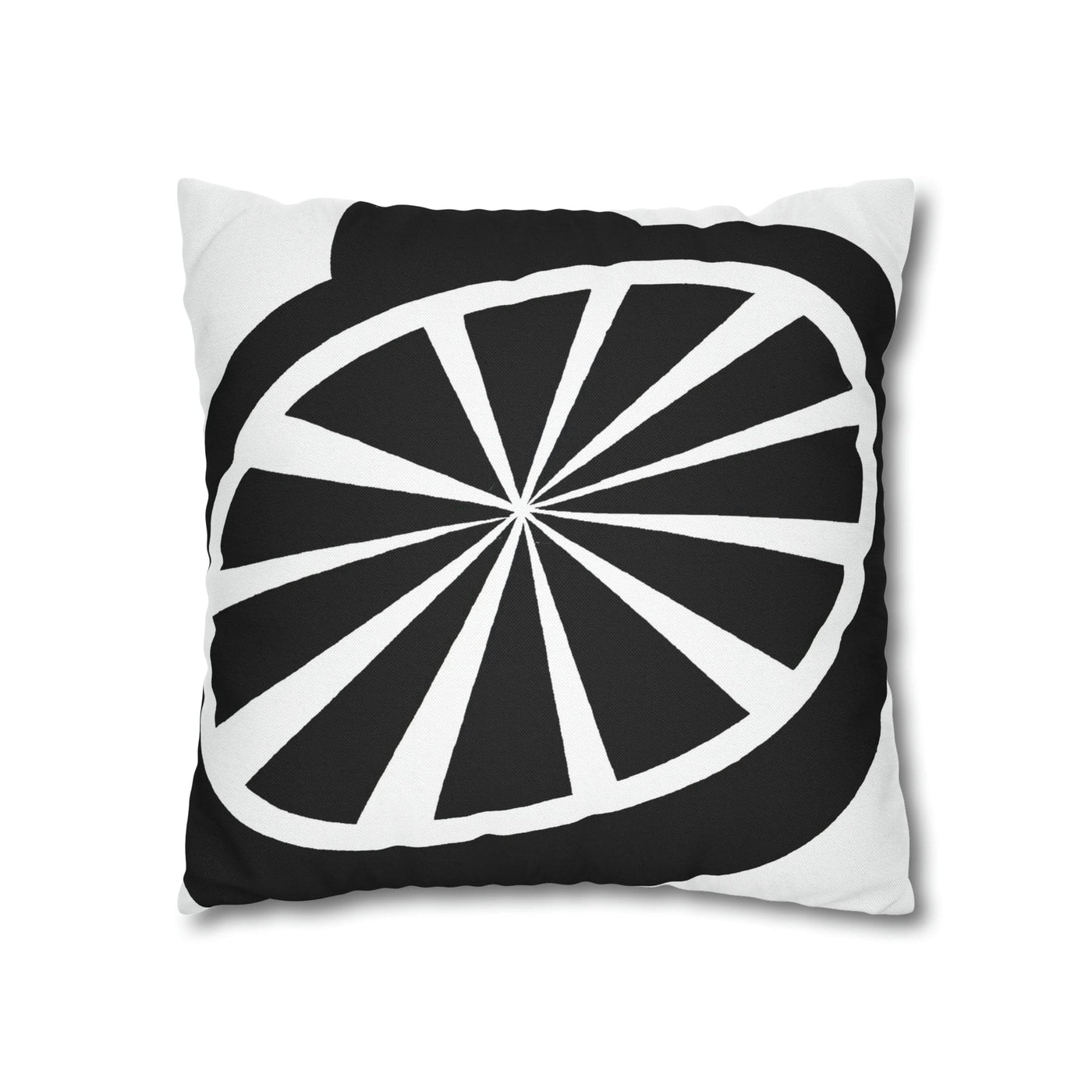 Decorative Throw Pillow Covers With Zipper - Set Of 2 Black And White Geometric