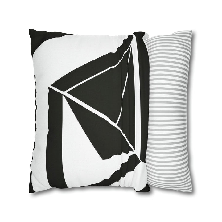 Decorative Throw Pillow Cover Black and White Geometric Pattern - Decorative