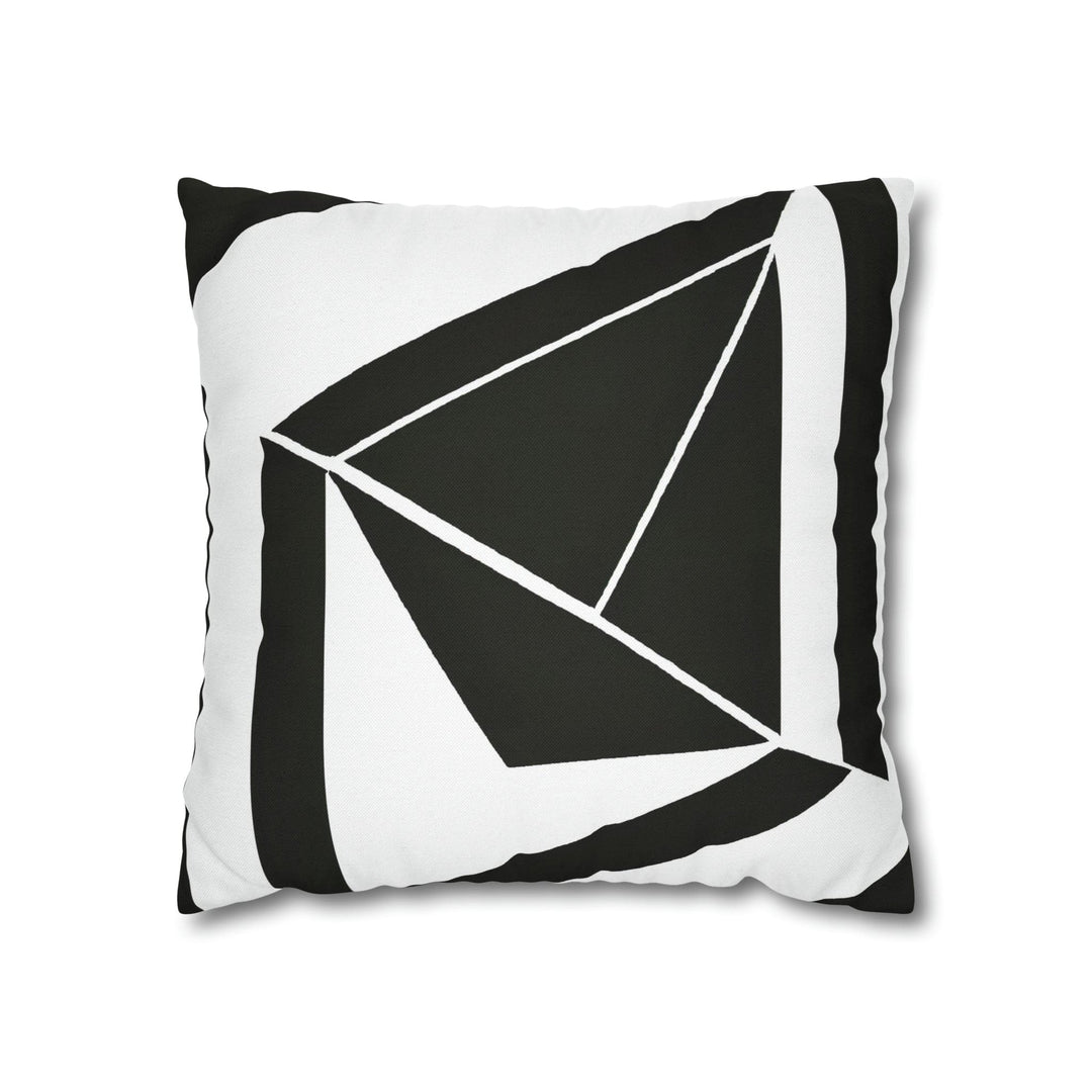 Decorative Throw Pillow Cover Black and White Geometric Pattern - Decorative