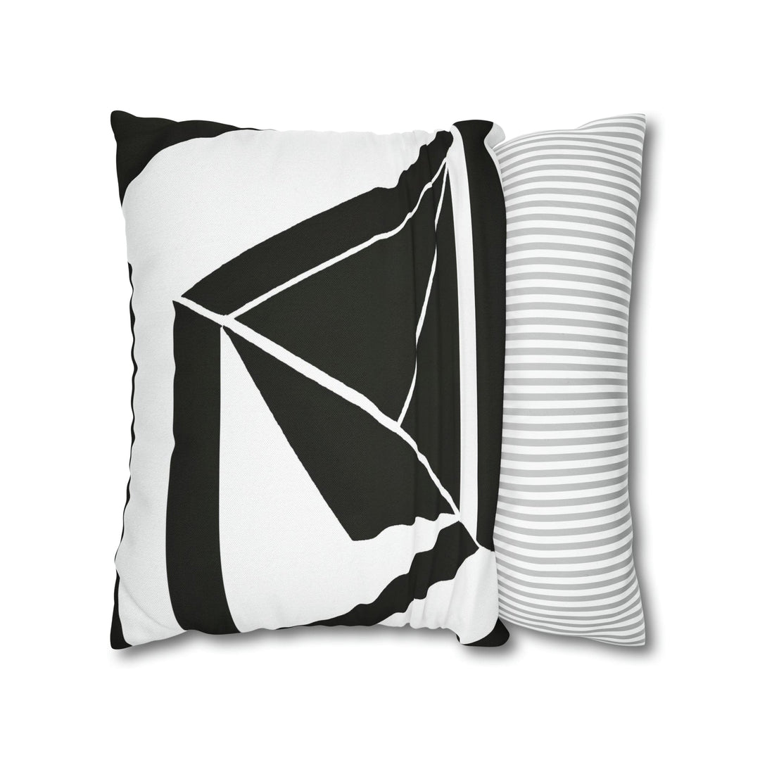 Decorative Throw Pillow Cover Black and White Geometric Pattern - Decorative