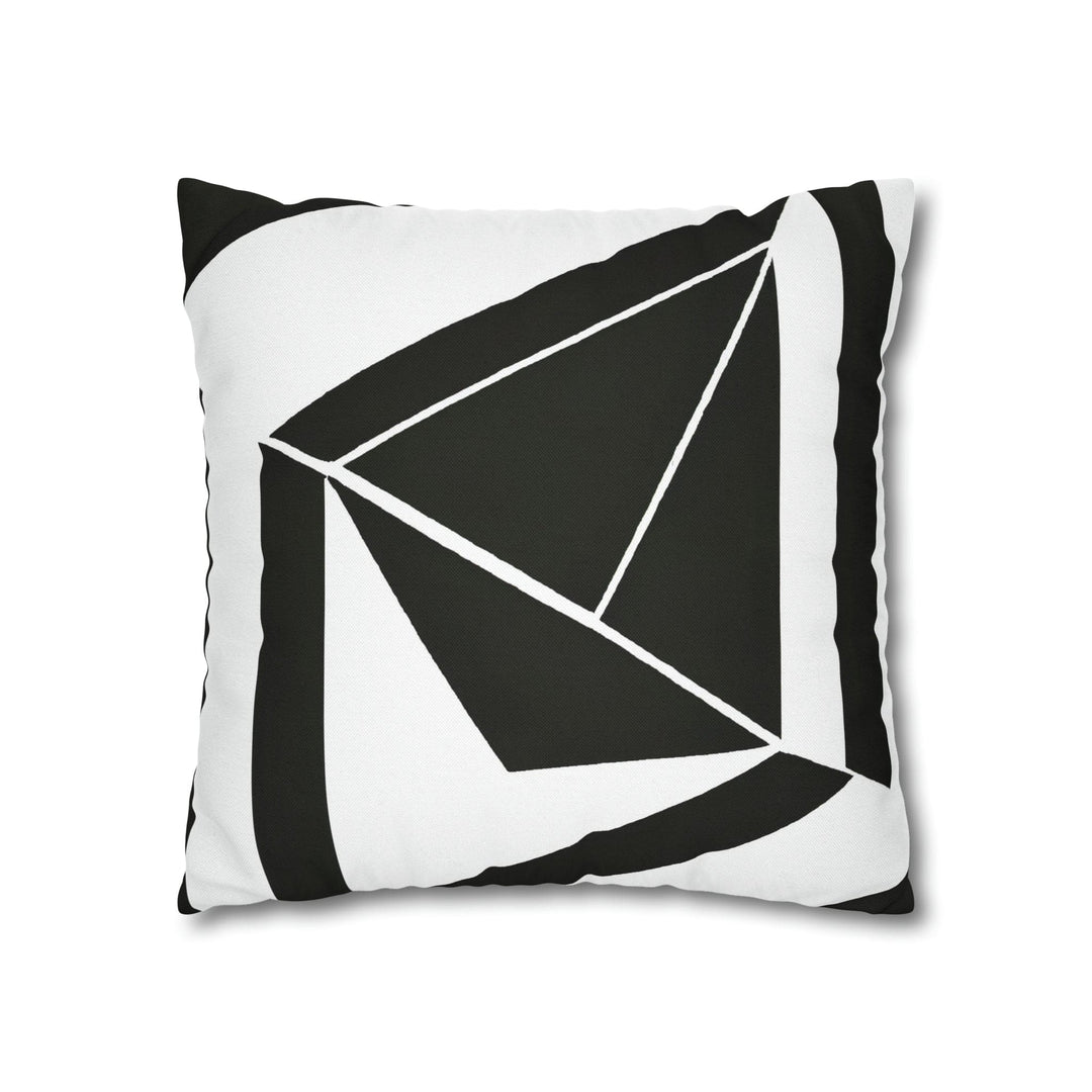 Decorative Throw Pillow Cover Black and White Geometric Pattern - Decorative