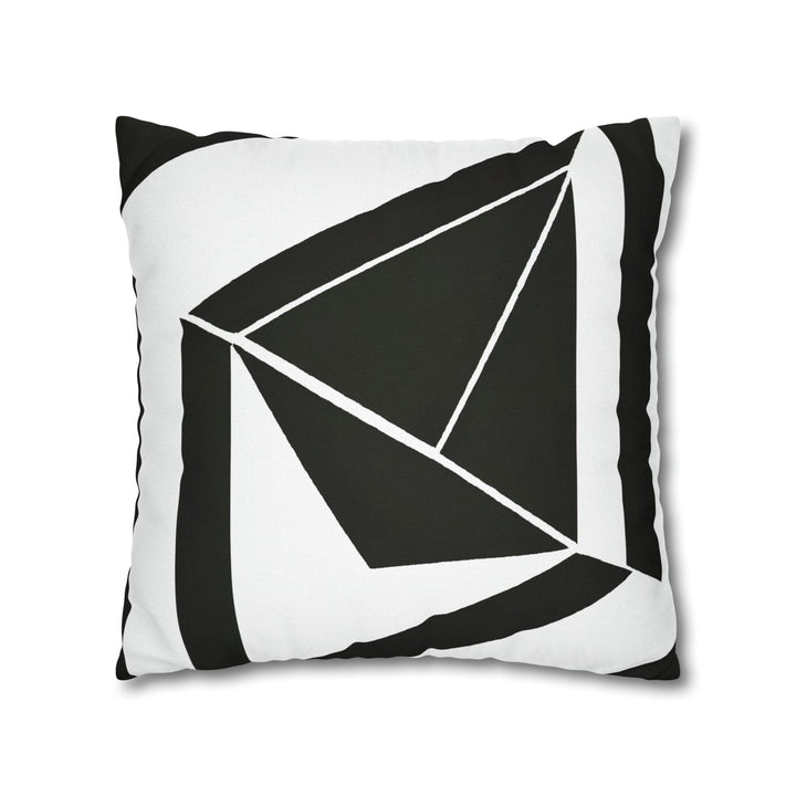 Decorative Throw Pillow Cover Black and White Geometric Pattern - Decorative