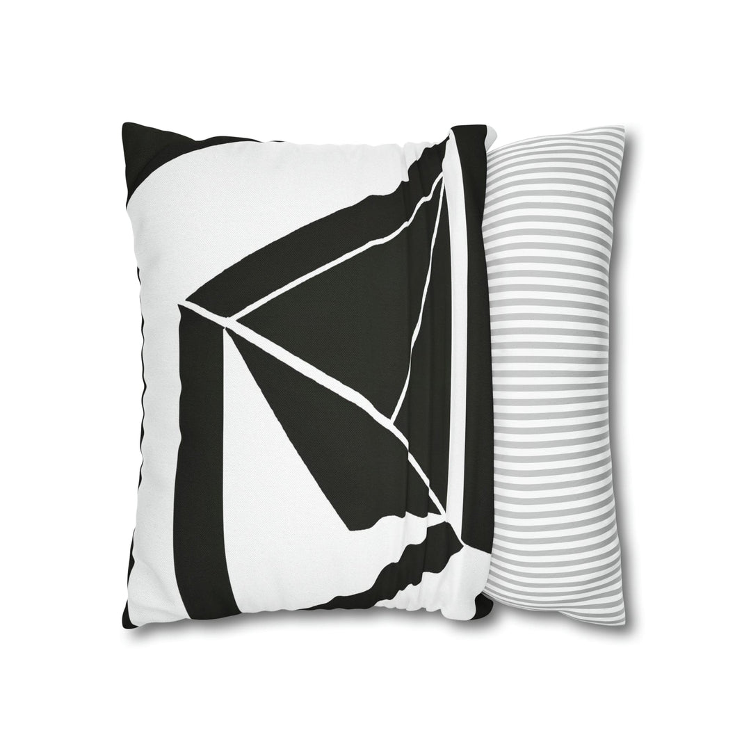 Decorative Throw Pillow Cover Black and White Geometric Pattern - Decorative