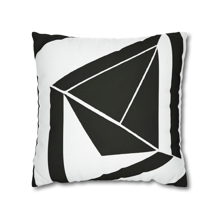 Decorative Throw Pillow Cover Black and White Geometric Pattern - Decorative