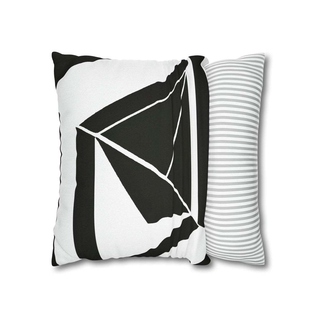 Decorative Throw Pillow Cover Black and White Geometric Pattern - Decorative