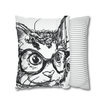 Decorative Throw Pillow Covers With Zipper - Set Of 2 Black And White Intense