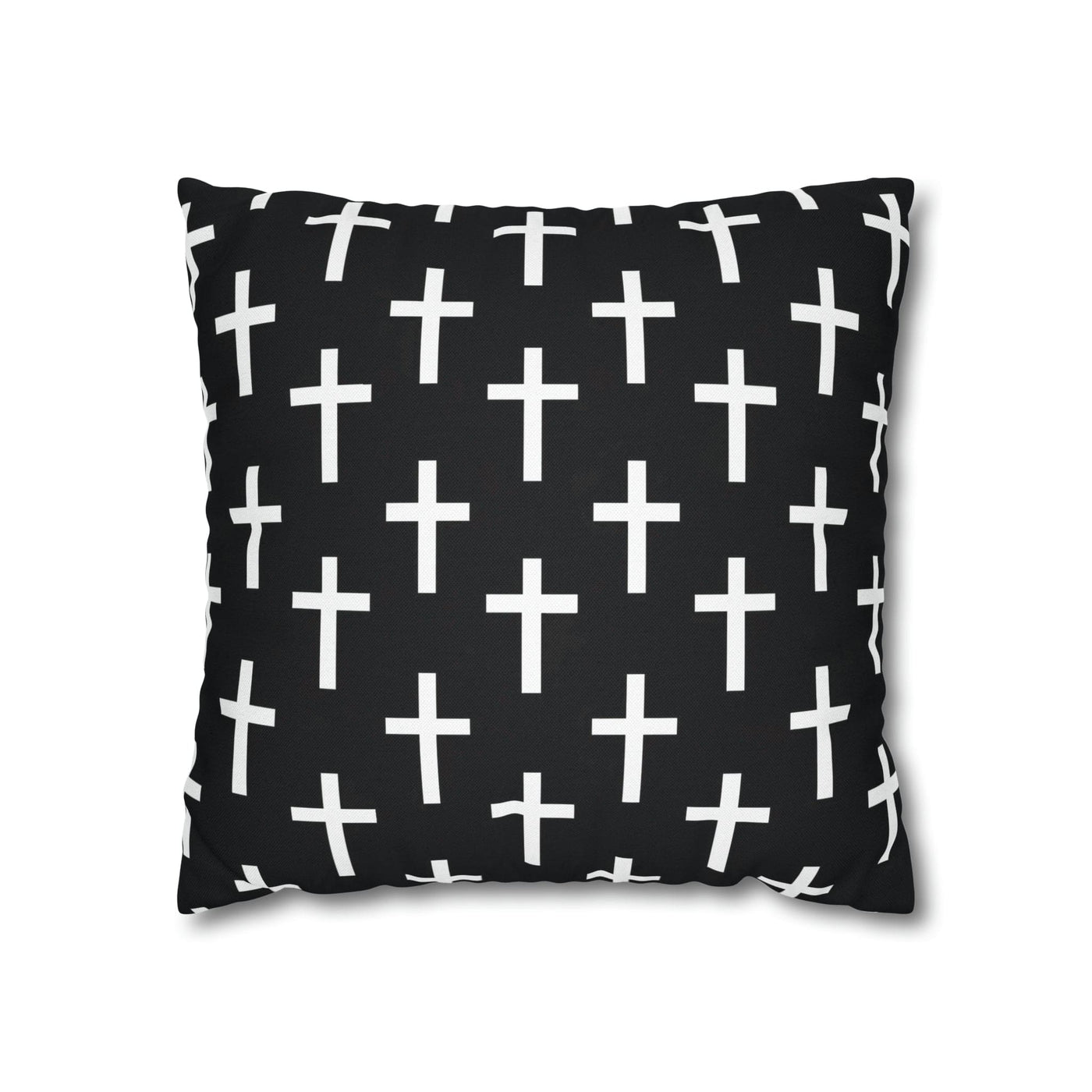 Decorative Throw Pillow Covers With Zipper - Set Of 2 Black And White Seamless
