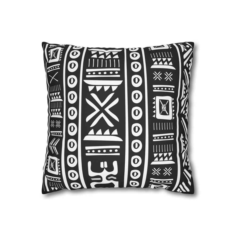 Decorative Throw Pillow Cover Black White Tribal Pattern - Decorative | Throw