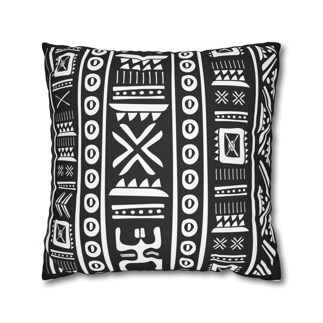 Decorative Throw Pillow Cover Black White Tribal Pattern - Decorative | Throw