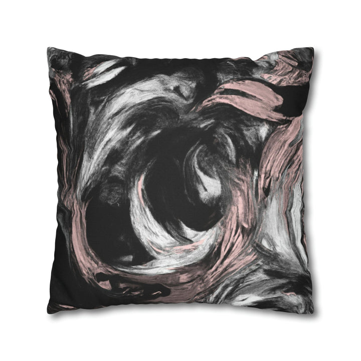 Decorative Throw Pillow Cover Black Pink White Abstract Pattern - Decorative